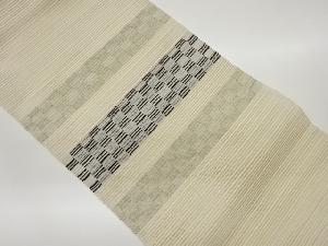 絽市松模様織出し名古屋帯